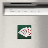 トランプのポーカーハンド王室の – フラッシュ – ダイヤモンドスーツ マグネット (インサイチュ (食洗機))