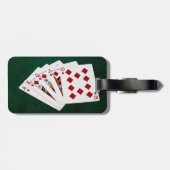 トランプのポーカーハンド王室の – フラッシュ – ダイヤモンドスーツ ラゲッジタグ (裏面横)