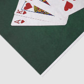 トランプのポーカーハンド王室の – フラッシュ – ハートスーツ 薄葉紙 (詳細)