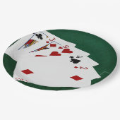 トランプのポーカーハンド – ハイカード – キング ペーパープレート (アングル)