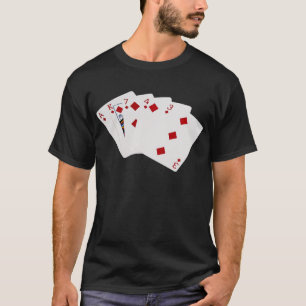 トランプのポーカーハンド – フラッシュ – ダイアモンズスーツ Tシャツ