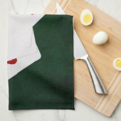 トランプのポーカーハンド – フラッシュ – ハートスーツ キッチンタオル (四つ折り)