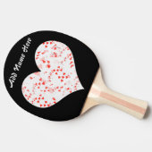 トランプのポーカーハートのフラッシュハートの名前の追加 卓球ラケット (横)