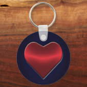 トランプのポーカーハートキーチェーン キーホルダー (正面)