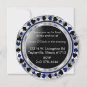 トランプのポーカーバチュラーパーティ招待状- DIYシティ&州 招待状 (裏面)