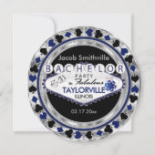 トランプのポーカーバチュラーパーティ招待状- DIYシティ&州 招待状 (正面)