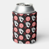 トランプのポーカーパターンエースクロストランプトレンディー 缶クーラー (缶裏面)