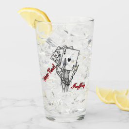 トランプのポーカーパーソナライズされたタンブラー骨格の手 タンブラーグラス