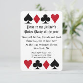 トランプのポーカーパーティの招待状テンプレートB 招待状 (スタンド正面)