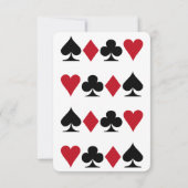 トランプのポーカーパーティの招待状テンプレートB 招待状 (裏面)