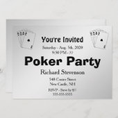 トランプのポーカーパーティの招待状 招待状 (正面/裏面)