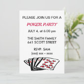 トランプのポーカーパーティの招待状 招待状 (スタンド正面)