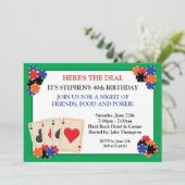 トランプのポーカーパーティの招待状 招待状 (スタンド正面)