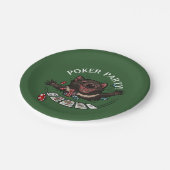 トランプのポーカーパーティー王室のフラッシュタスマニアデビルマンガ ペーパープレート (アングル)