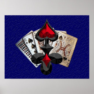 トランプのポーカーパーティー ポスター