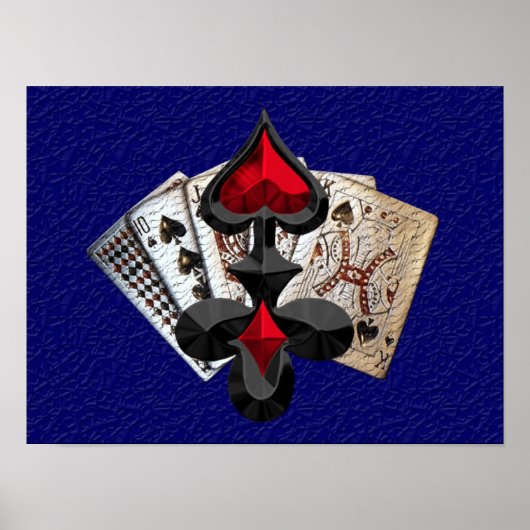 トランプのポーカーパーティー ポスター (正面)