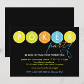 トランプのポーカーパーティー 招待状 (正面/裏面)