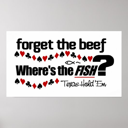 トランプのポーカーフィッシュポスター ポスター (正面)