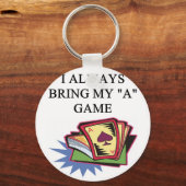 トランプのポーカーブリッジカードゲームジョーク キーホルダー (正面)