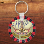 トランプのポーカープリンセスチェーン キーホルダー (正面)
