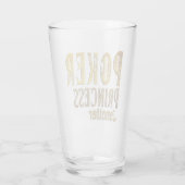 トランプのポーカープリンセス金ゴールドのペルソナライズおもしろい可能 タンブラーグラス (裏面)