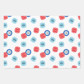 トランプのポーカープレーヤーカジノチップ ラッピングペーパーシート (正面3)