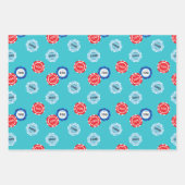 トランプのポーカープレーヤーカジノチップ ラッピングペーパーシート (正面2)