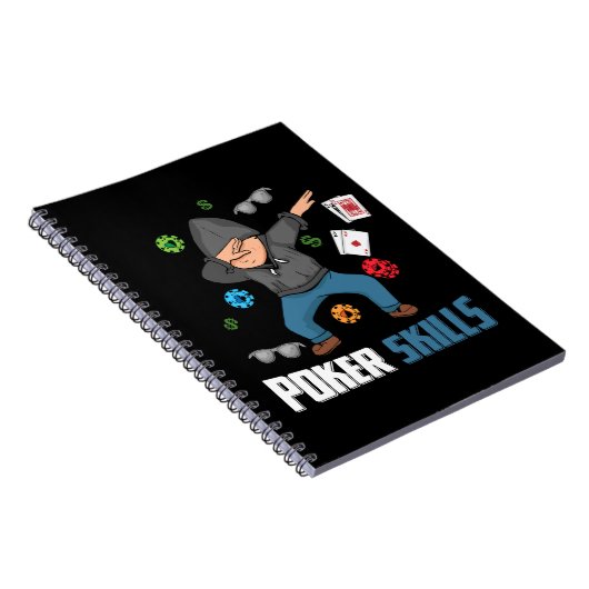 トランプのポーカープレーヤーギフトメンズテキサス州ホールデムカジノトランプのポーカー ノートブック (右側)