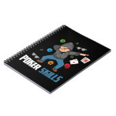 トランプのポーカープレーヤーギフトメンズテキサス州ホールデムカジノトランプのポーカー ノートブック (左側)