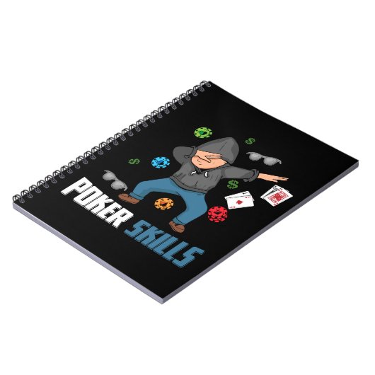 トランプのポーカープレーヤーギフトメンズテキサス州ホールデムカジノトランプのポーカー ノートブック (左側)