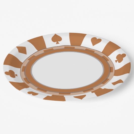 トランプのポーカープレーヤーパーティースタイル ペーパープレート (アングル)