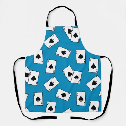 トランプのポーカープレーヤーAceのスペード遊のカード エプロン (正面)
