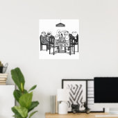 トランプのポーカーミームドッグズポスター ポスター (ホームオフィス)