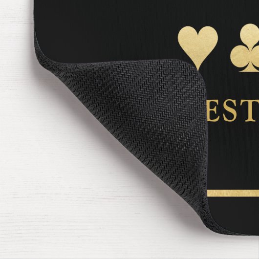 トランプのポーカールームトーナメントプレーパーソナライズされたヤー マウスパッド (コーナー)