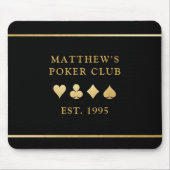 トランプのポーカールームトーナメントプレーパーソナライズされたヤー マウスパッド (正面)
