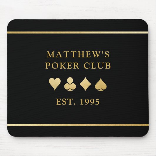 トランプのポーカールームトーナメントプレーパーソナライズされたヤー マウスパッド (正面)