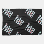 トランプのポーカーロゴはポーカーカード、 キッチンタオル (横)