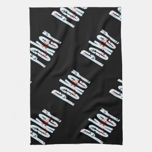 トランプのポーカーロゴはポーカーカード、 キッチンタオル (縦)