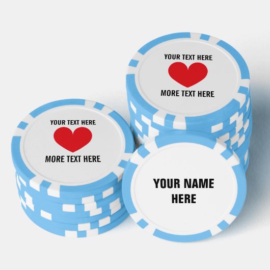トランプのポーカーロゴ付き赤いハートチップゴルフボールマーカー ポーカーチップ (積み重ね)