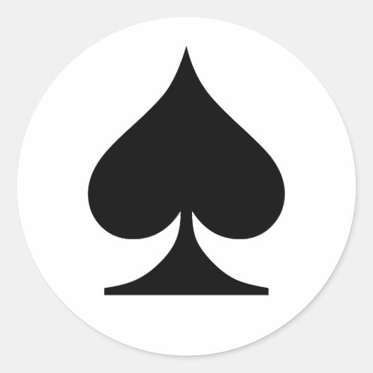 トランプのポーカー中毒 ラウンドシール (正面)