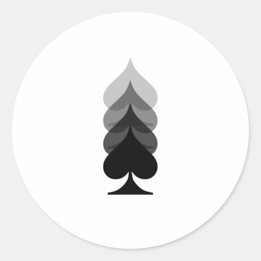 トランプのポーカー中毒 ラウンドシール (正面)