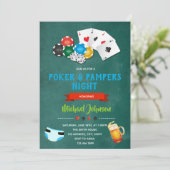 トランプのポーカー及びおむつパーティの招待状 招待状 (スタンド正面)