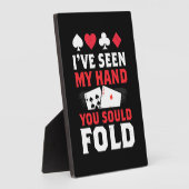 トランプのポーカー君の手折りを見た フォトプラーク (側面)