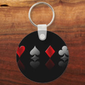 トランプのポーカー壁紙–6 キーホルダー (正面)