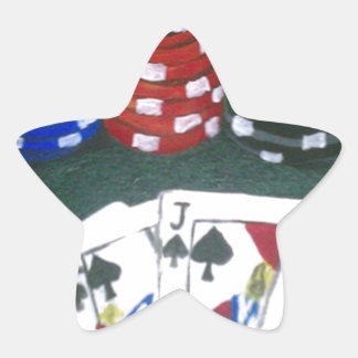 トランプのポーカー夜 星シール