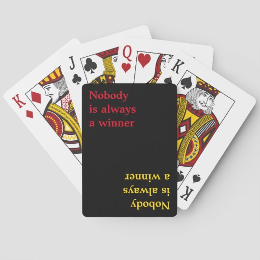 トランプのポーカー引用文タイポグラフィ トランプ (裏面)