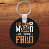 トランプのポーカー手を見た キーホルダー (正面)