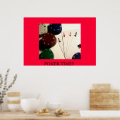 トランプのポーカー時間!! ポスター (キッチン)