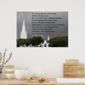 トランプのポーカー祈りの言葉 ポスター (キッチン)