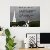 トランプのポーカー祈りの言葉 ポスター (ホームオフィス)